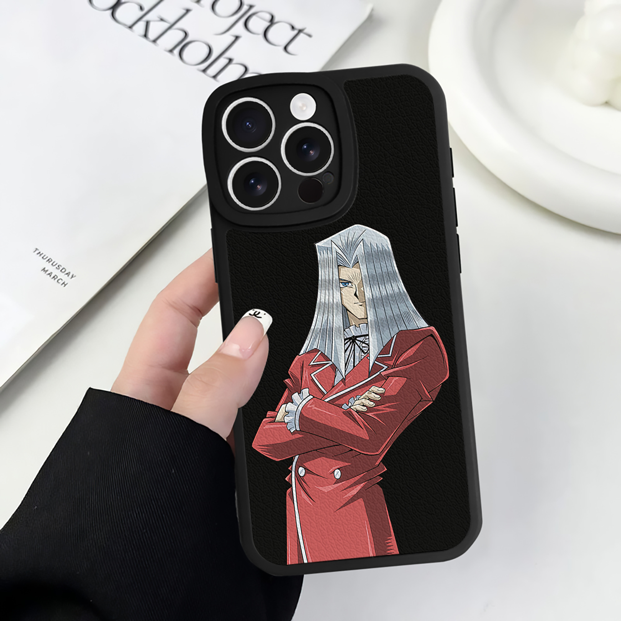 遊☆戯☆王 Yu-Gi-Oh! 【iPhone 16シリーズ対応】シリコンスマホケース（レザー調） 材質：シリコン